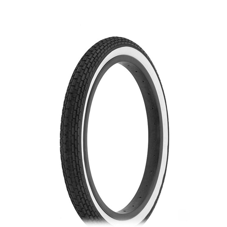 16x1.75 Duro Westwind Brick Tread Tire - Black w/ Whitewall