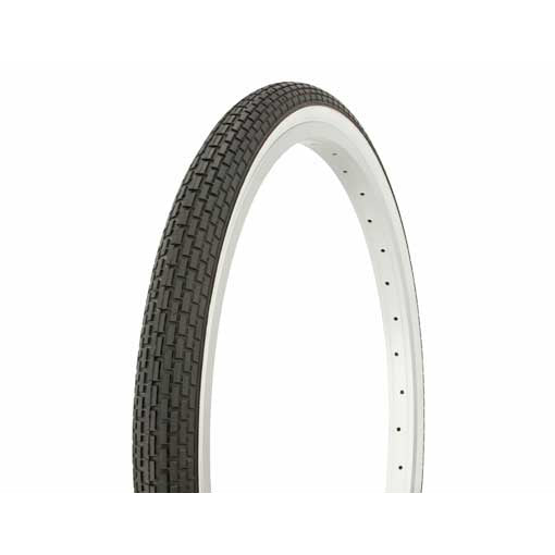 26x1.75 Duro Westwind Brick Tread Tire - Black w/ Whitewall