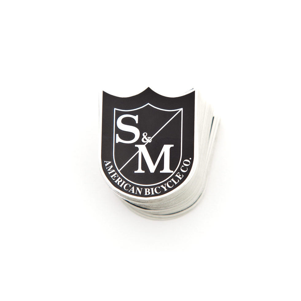 S&M BMX Shield Decal - Small - Black/White