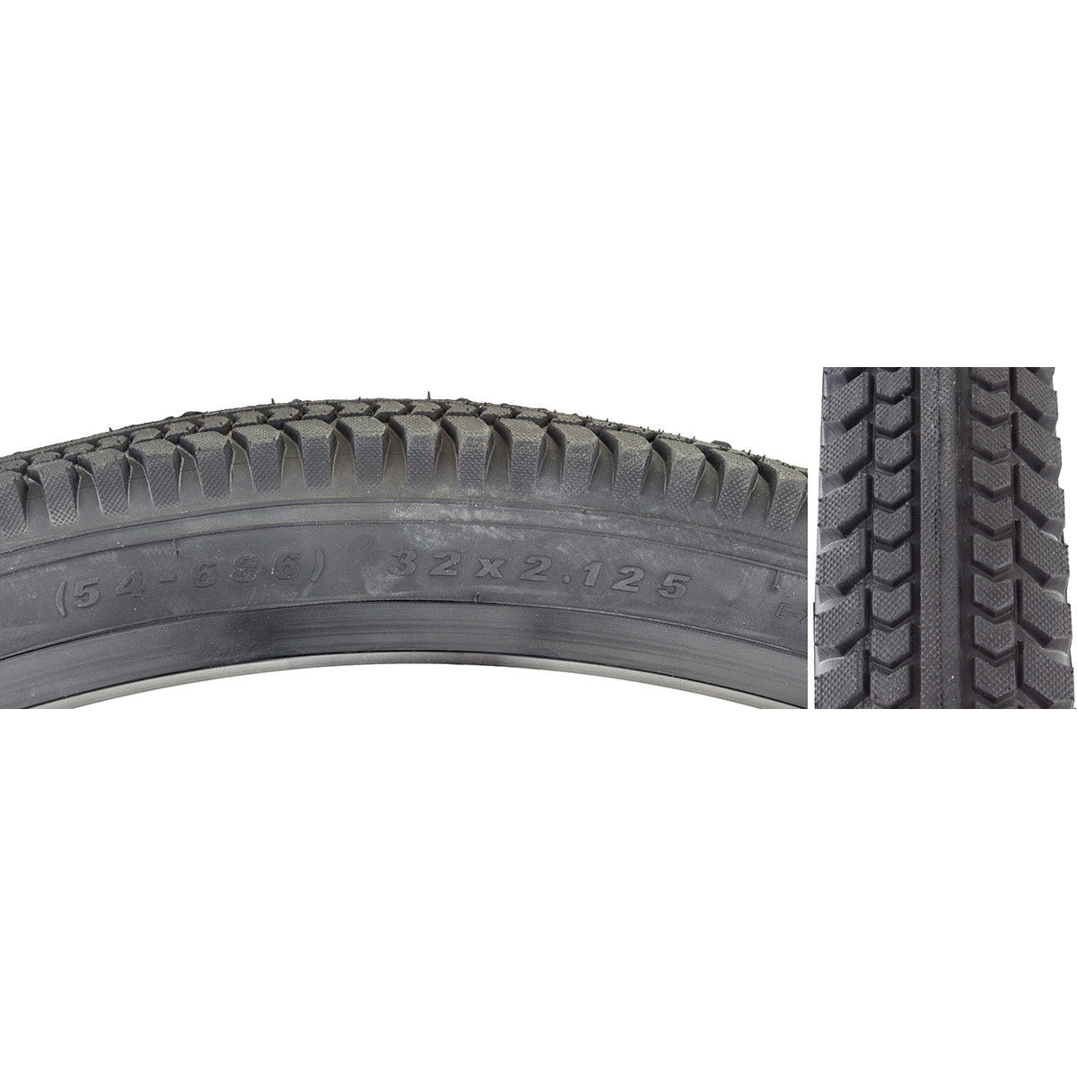 32x2.125 Bicycle Tire - 32" for Kent Genesis - All Black