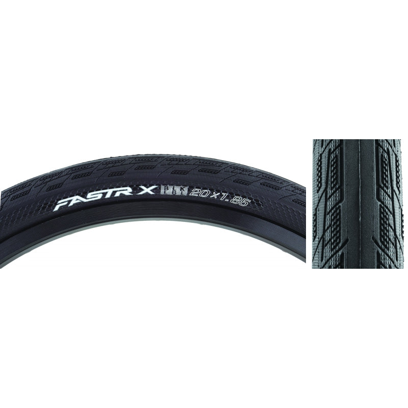 20x1.85 Tioga Fastr X Black Label BMX Folding tire - Black
