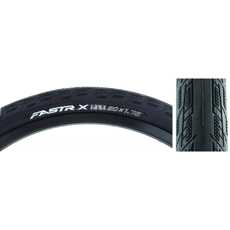 20x1.75 Tioga Fastr X Black Label BMX Folding tire - Black