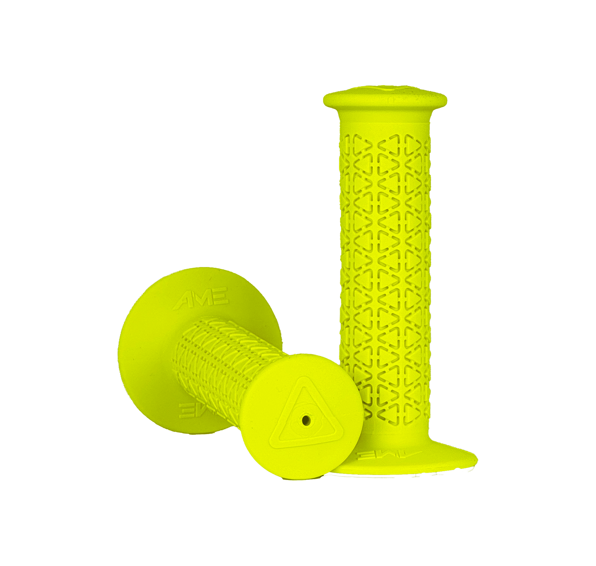 AME Rounds BMX Grips - Fluorescent Yellow - USA Made