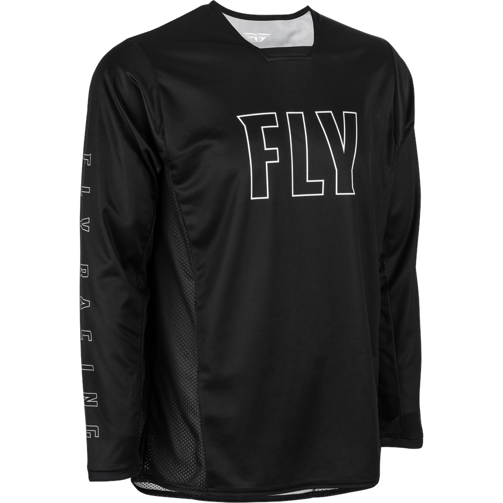 Fly Radium BMX Jersey - Adult Large (L) - Black / White