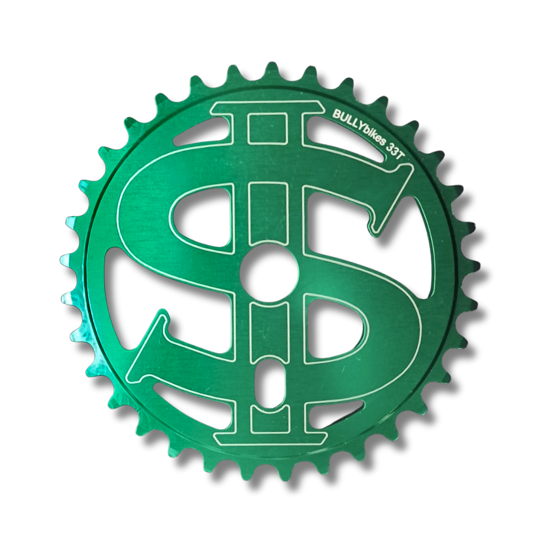 Bully Big Money 39t BMX Sprocket / Chainwheel - Green - USA Made