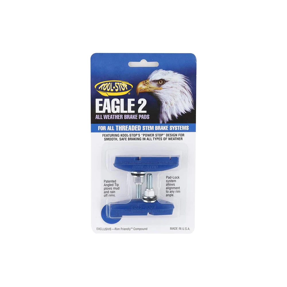 Kool Stop Eagle 2 Threaded brake pads/shoes - Blue - USA Made