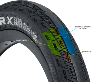 20x1.85 Tioga Fastr X Black Label BMX Folding tire - Black