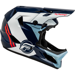 Fly Rayce Full Face BMX / DH Helmet - sz Adult L - Red/White/Blue