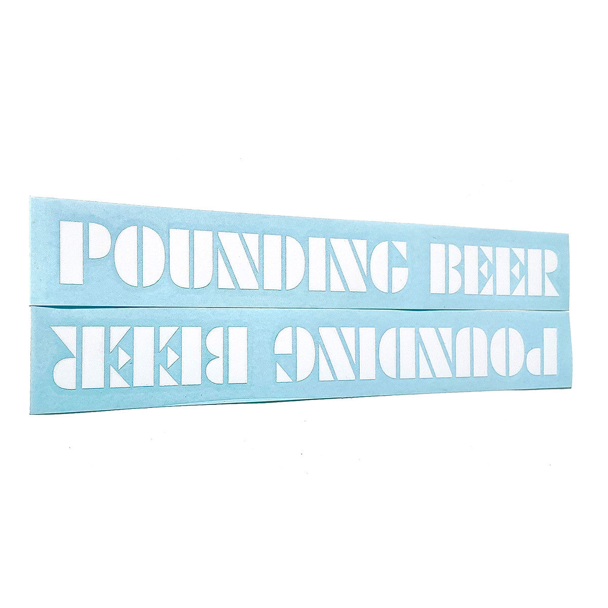 S&M BMX "POUNDING BEER" Decals - White