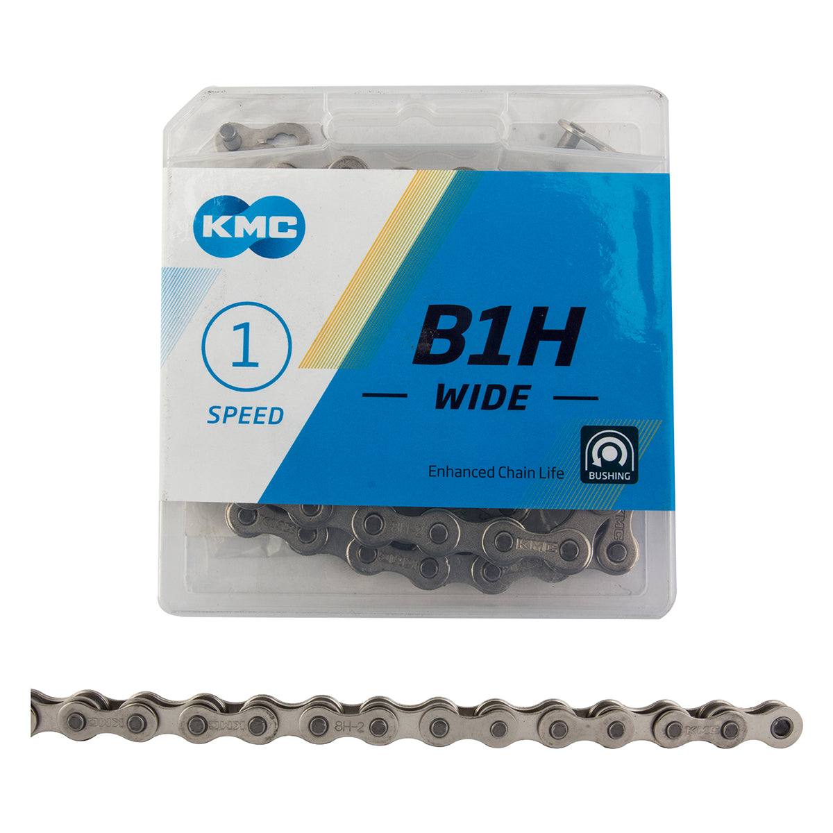 KMC B1H Chain - 1/2x1/8 - BMX / Fixie / Single Speed - Chrome