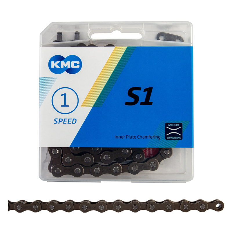 KMC S1 Chain - 1/2 x 1/8 x 112L - BMX / Fixie / Single Speed - Brown