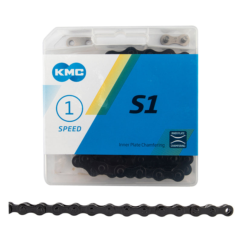 KMC S1 Chain - 1/2 x 1/8 x 112L - BMX / Fixie / Single Speed - Black