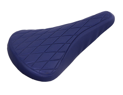 Quilted BMX / Road Retro Railed Seat - Blue