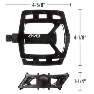 Evo Freefall DX BMX Platform Pedals - 9/16" - Black