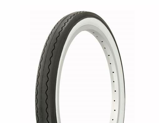 20x2.125 Duro Slick Tread Tire - Black w/ Whitewall
