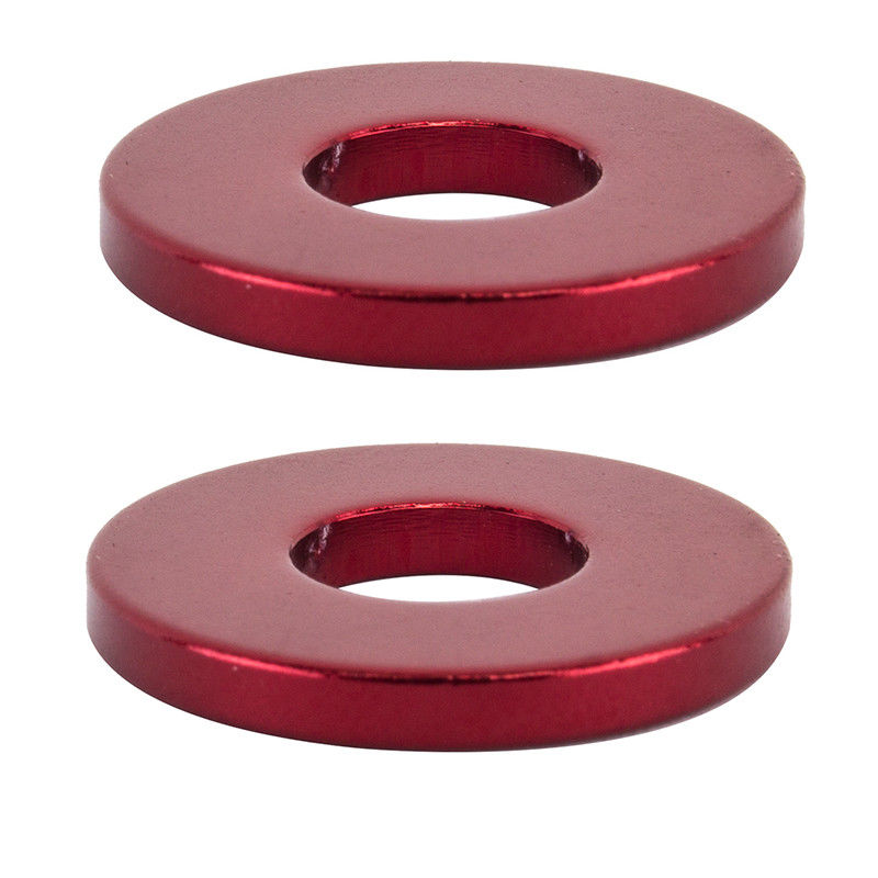 SE Alloy Hub Washers / Dropout Savers - Pair - Fits 3/8" axles - Red