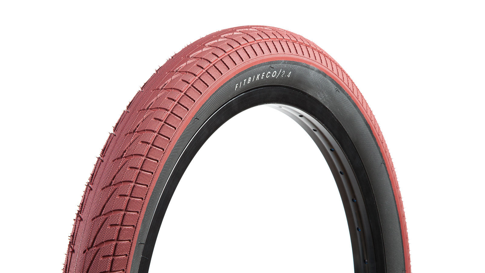 20x2.40 Fit FAF OEM BMX Tire - Dark Red w/ Black Sidewall