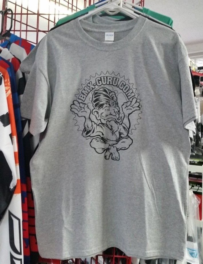 BMXGuru Short Sleeve Tee - Adult Sizes - Gray T-shirt