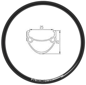 20" (406mm) TNT M80 Double Wall Rim - 48H - Silver Anodized