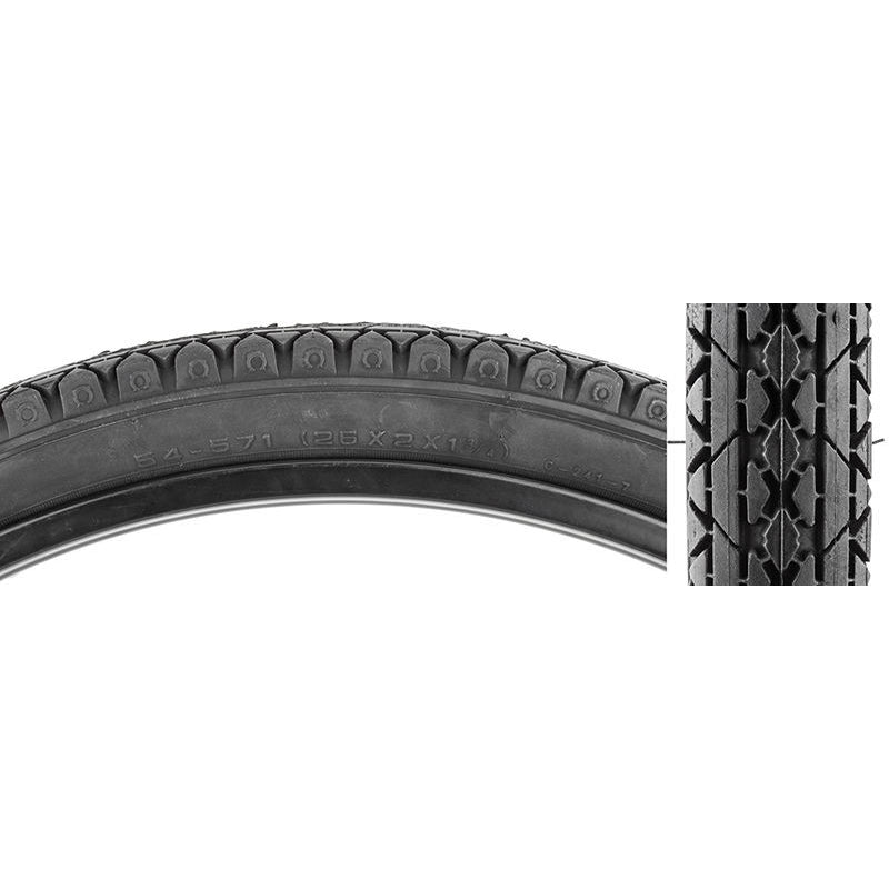 26x2x1-3/4 CST Schwinn S-7 Goodyear-style Bicycle Tire (54-571) - All Black
