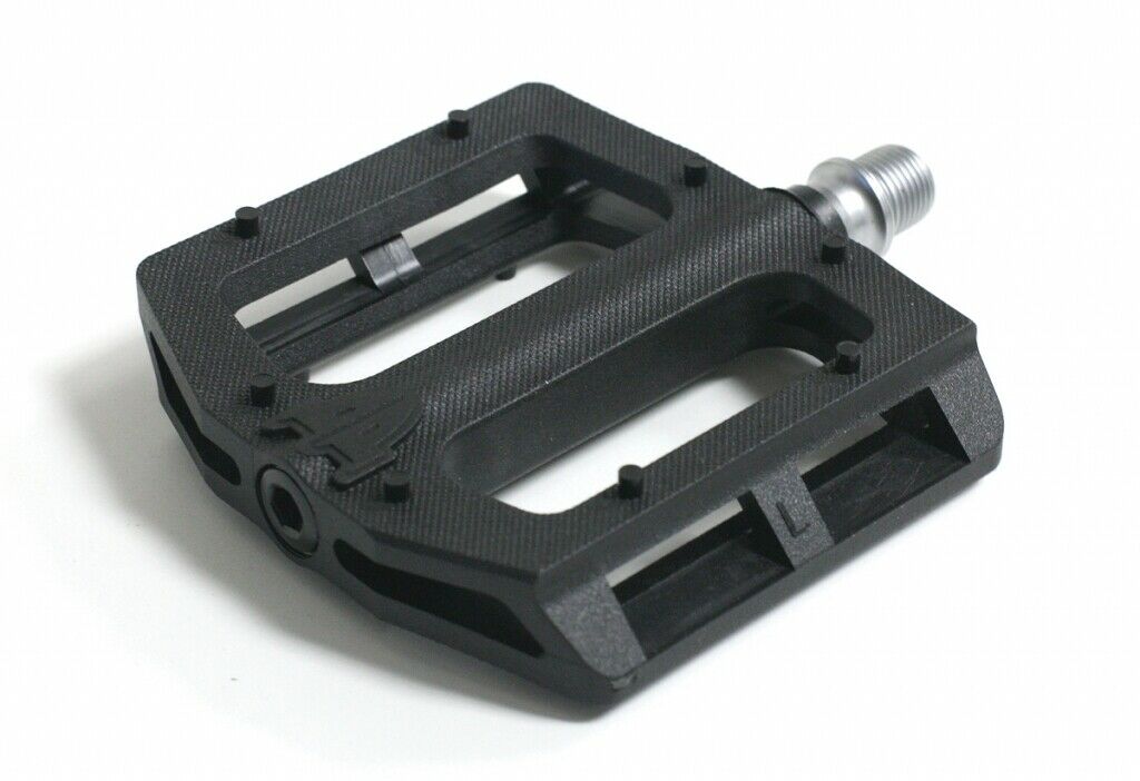 Premium Slim Plastic Platform BMX Pedals - Sealed - Black - 9/16