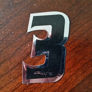 ATI BMX Numberplate Number 3" # - Foil - USA Made