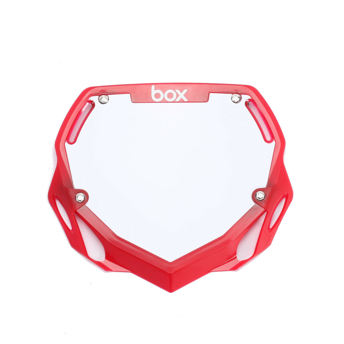 Box Two Pro BMX Number Plate - Translucent Red + White