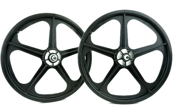 20" Skyway Tuff Wheel II BMX Mag Wheels - Pair - Black - USA Made
