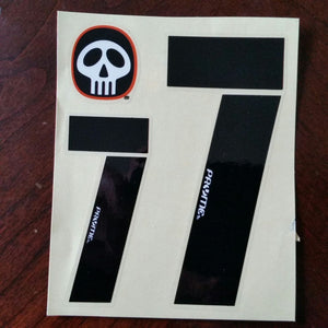 Pryme BMX Numberplate Number Sheet