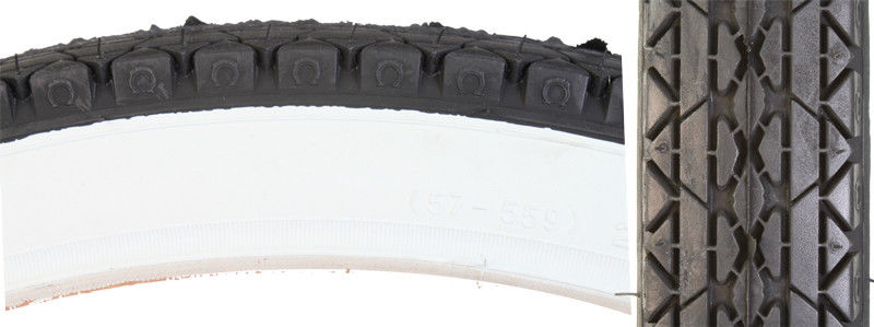 26x2.125 CST Goodyear-style Cruiser Tread Tire - Black w/ Whitewall