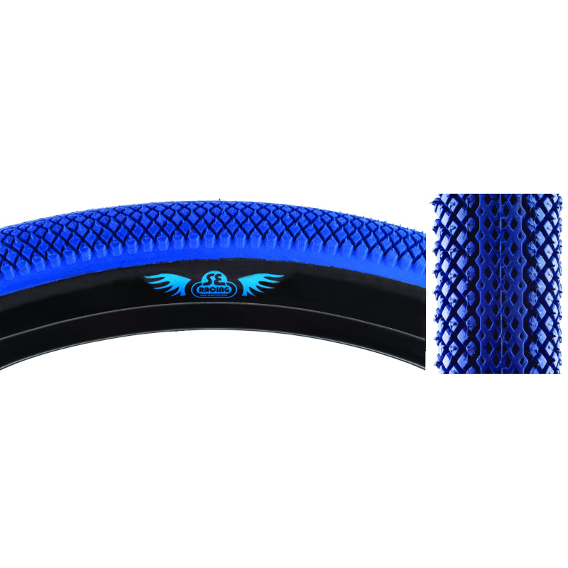 29x2.1 SE Racing Speedster BMX Tire - Blue w/ Black Sidewall