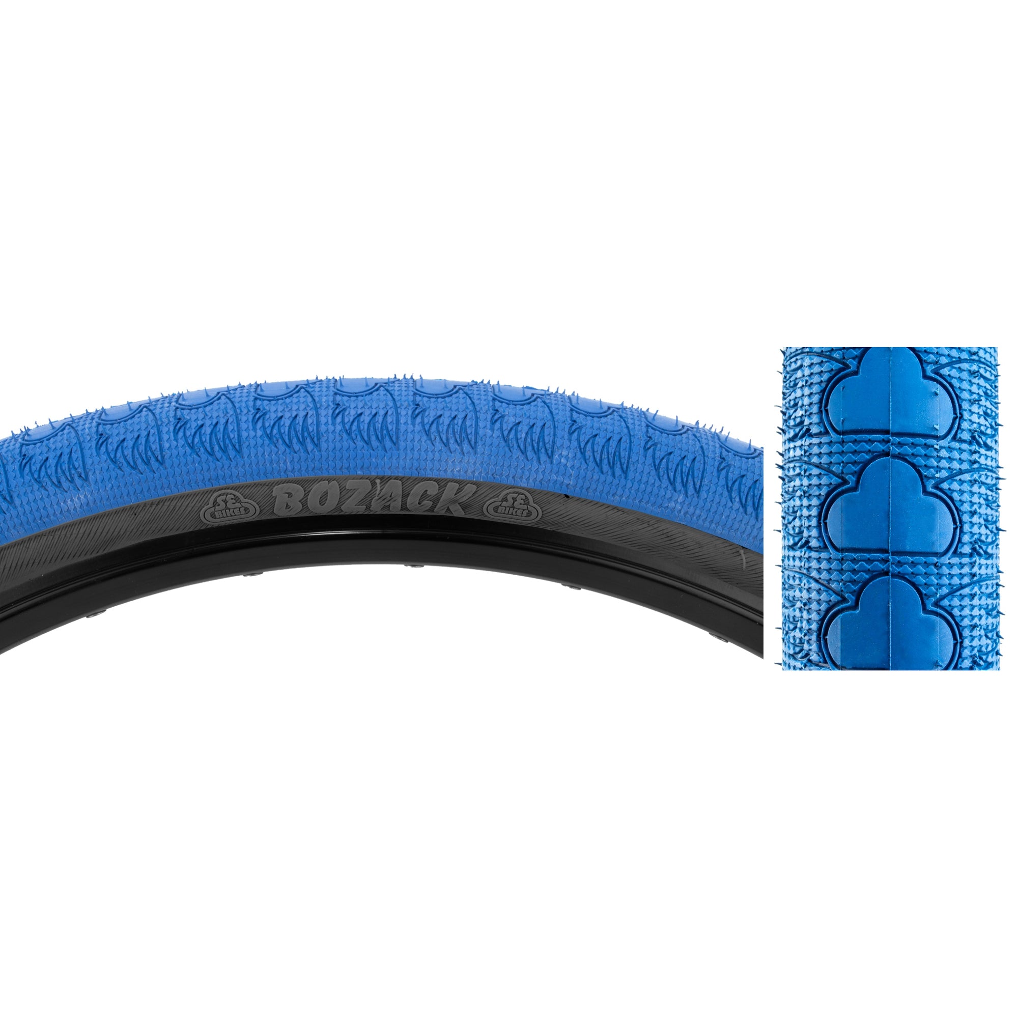 24x2.4 SE Racing Bozack BMX Tire - Blue w/ Black Sidewall