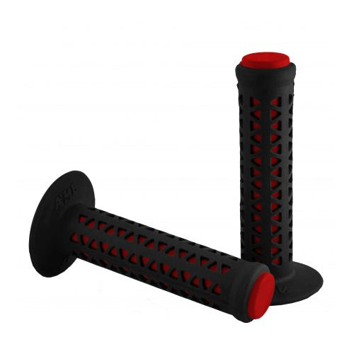AME Unitron re-issue retro BMX grips - Black over Red