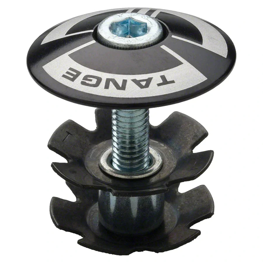 Tange Top Cap and Star Nut for 1" - Black