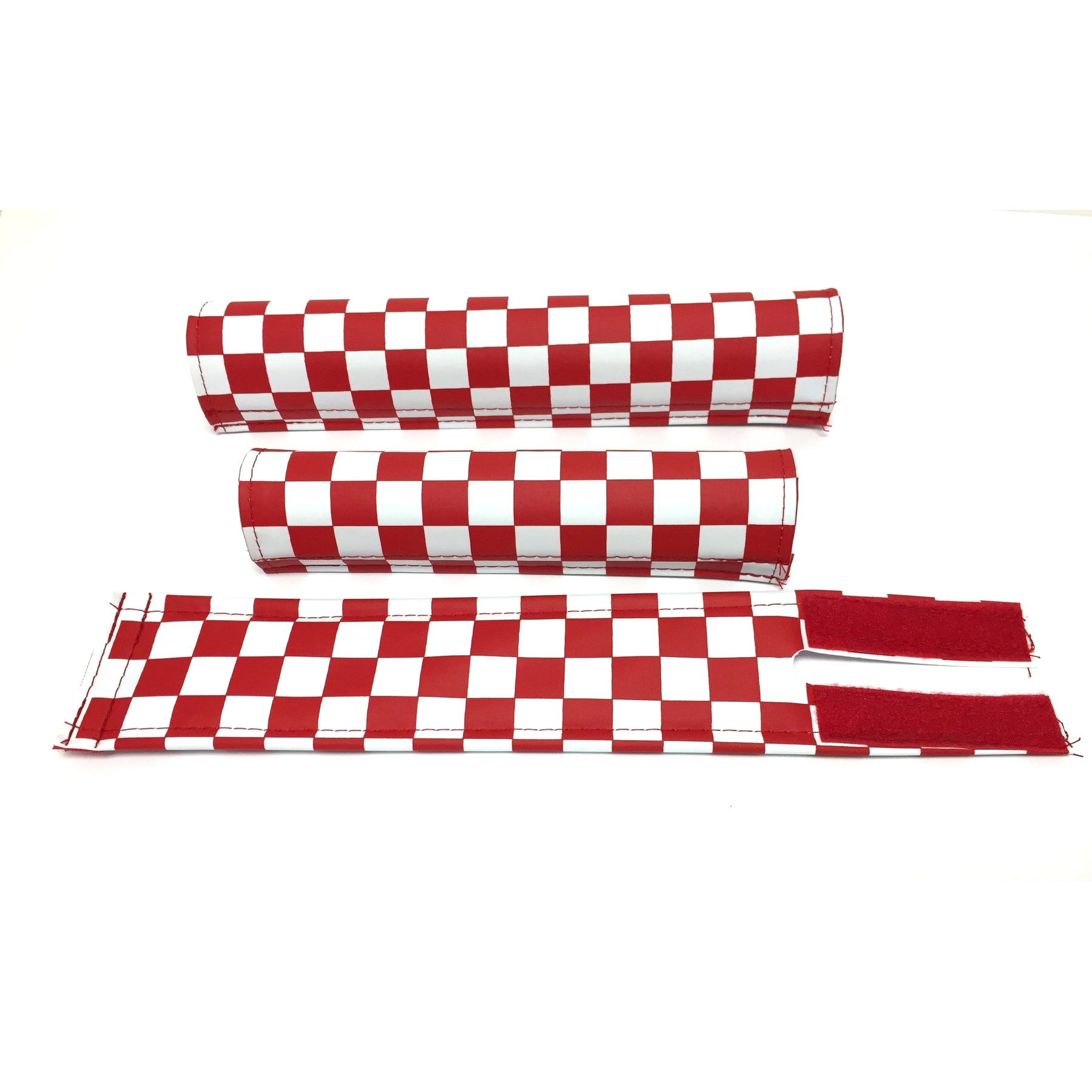 Flite Classic BMX 3 Piece Padset - Red & White Checkerboard - USA Made