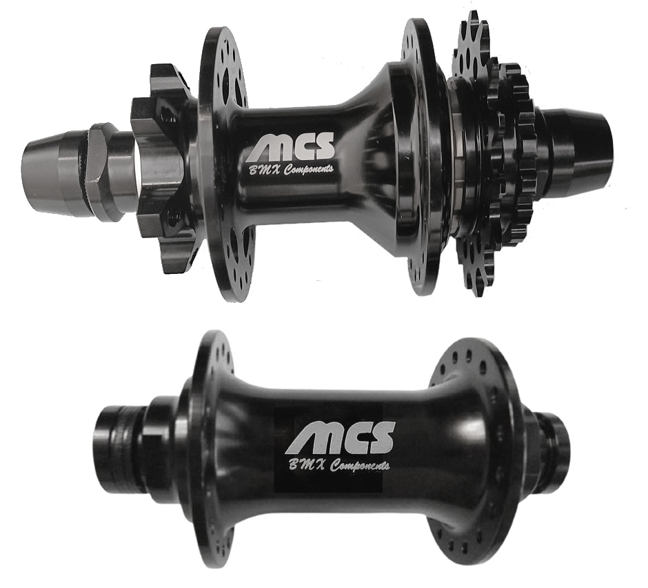 MCS BMX Pro Cassette Hubset - 36h - 20mm F & 3/8" R Disc - Black