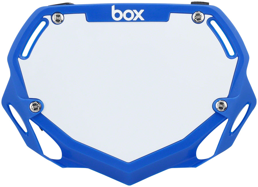 Box Two Pro BMX Number Plate - Blue + White