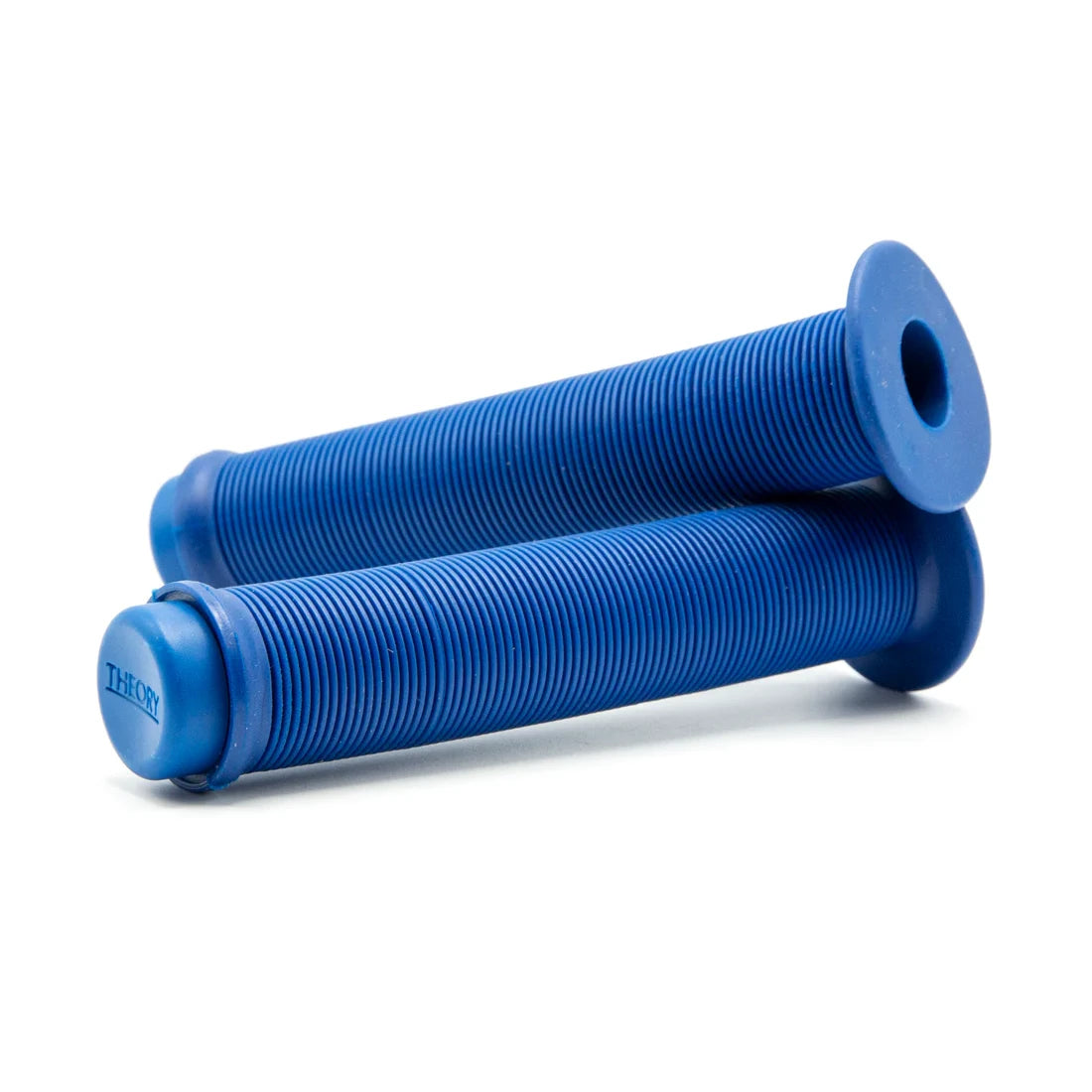 Theory Data Grips w/ Bar Ends - Flanged - Blue