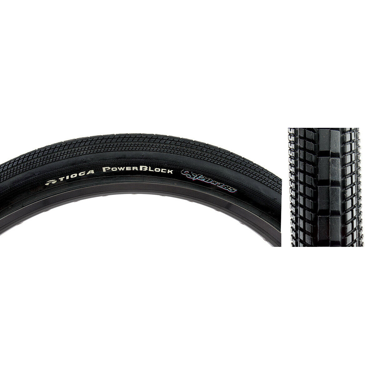 20x1.85 OS-20 (451mm) Tioga Power Block (PowerBlock) BMX tire - Black