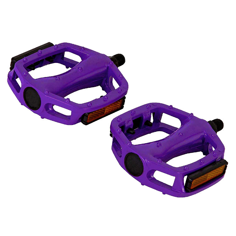 Alloy BMX Platform Pedals - 1/2" - Purple