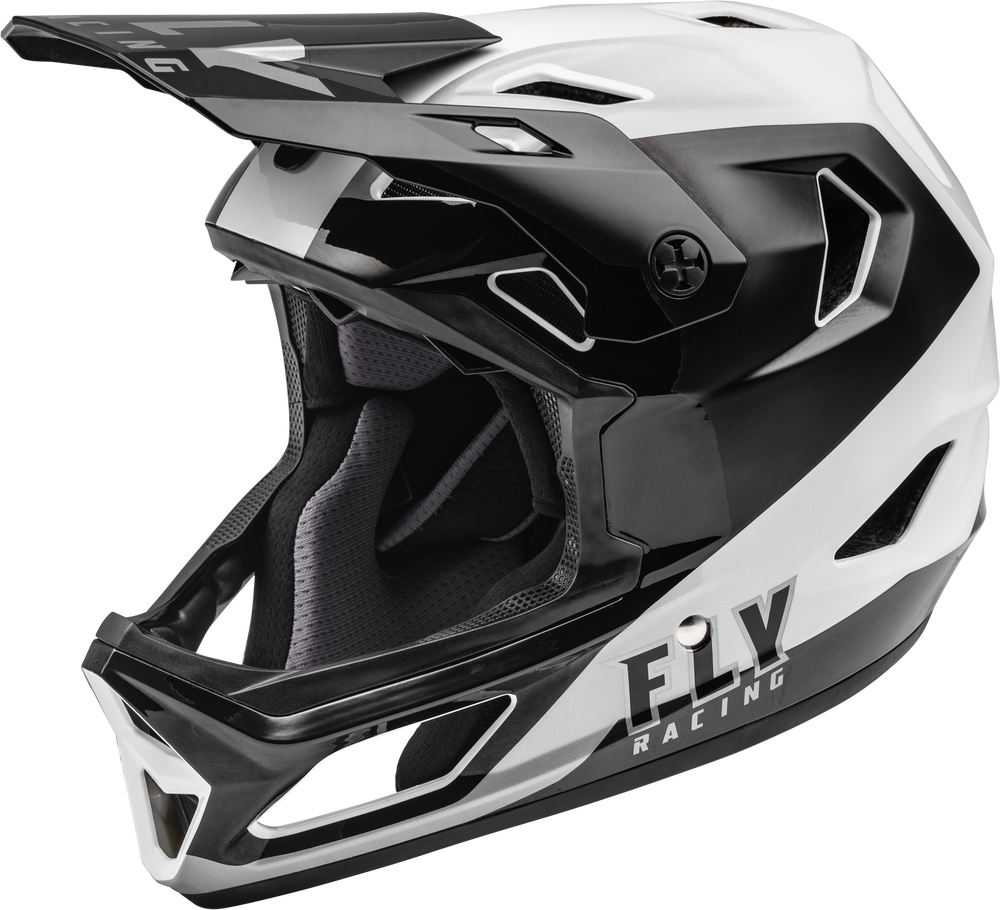 Fly Rayce Full Face BMX / DH Helmet (2023) - sz Adult XS - Black & White