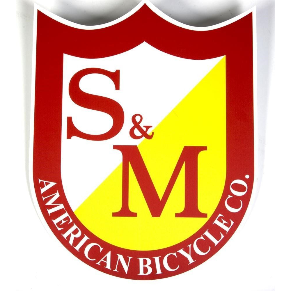 S&M BMX Shield Decal - Medium - Red/Yellow