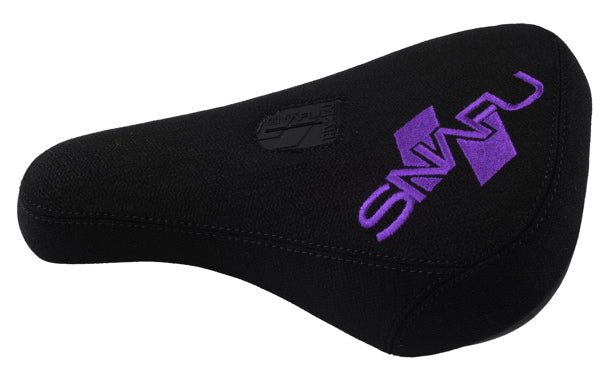 Snafu Fat Padded Pivotal BMX Seat - Black & Purple