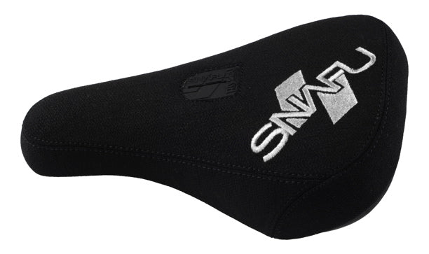Snafu Fat Padded Pivotal BMX Seat - Black & White
