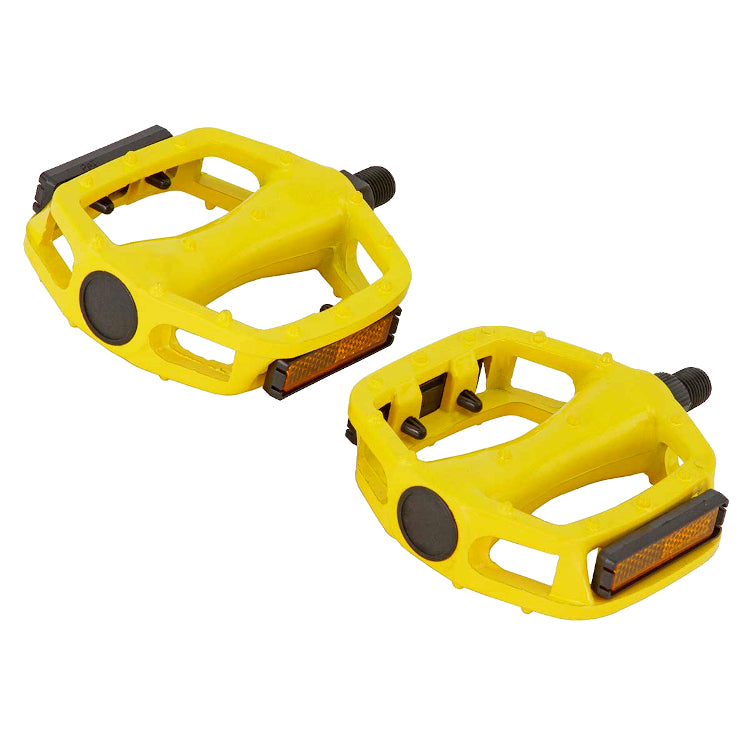 Alloy BMX Platform Pedals - 1/2" - Yellow