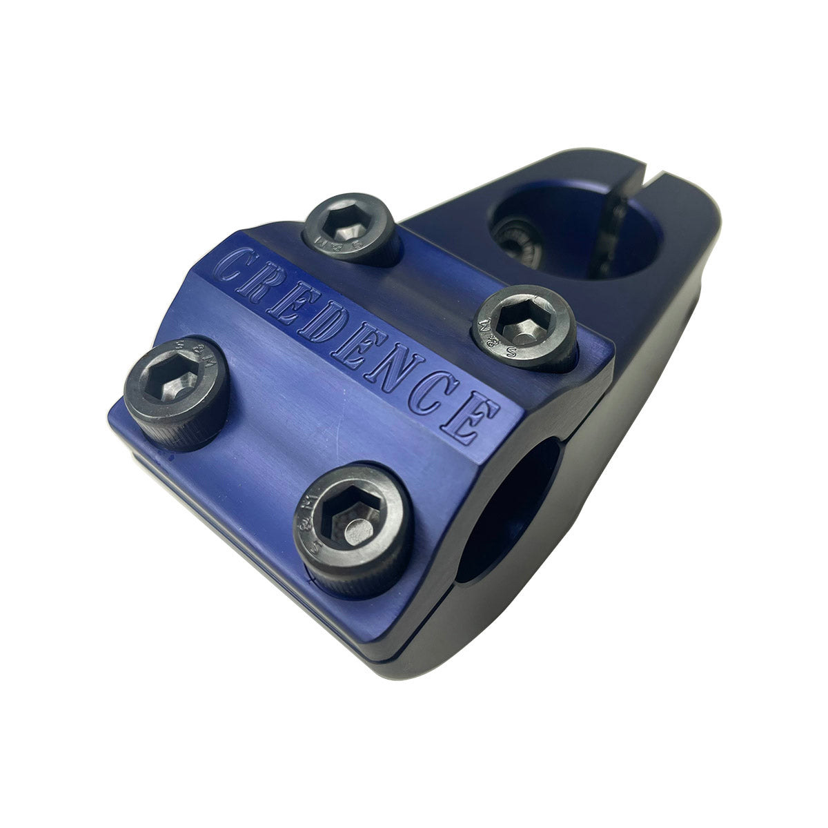 S&M Credence Turtleneck Top Load BMX Stem - 52mm - Blue Groove - USA Made