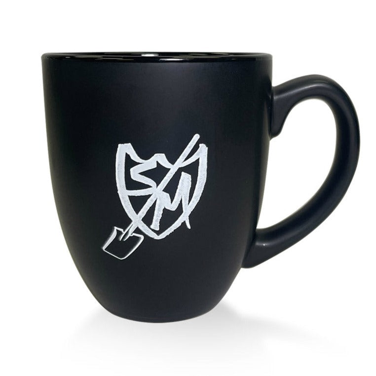 S&M BMX Ceramic Bistro Mug 15 oz Black Coffee Cup