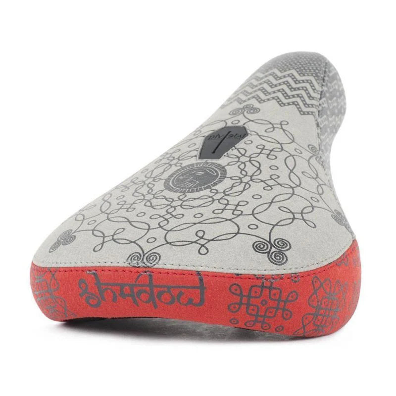 Shadow Conspiracy Penumbra Mid Pivotal BMX Seat - Coulomb Series 8 - Gray / Black / Red