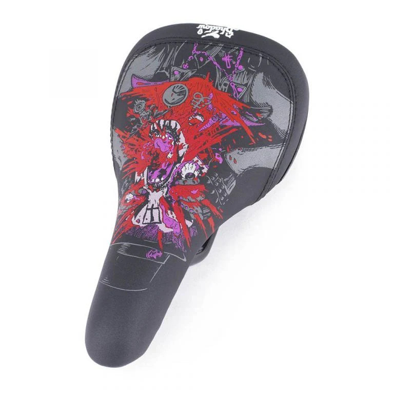 Shadow Conspiracy Penumbra Slim Railed BMX Seat - Jones Series 10 - Black / Red / Purple