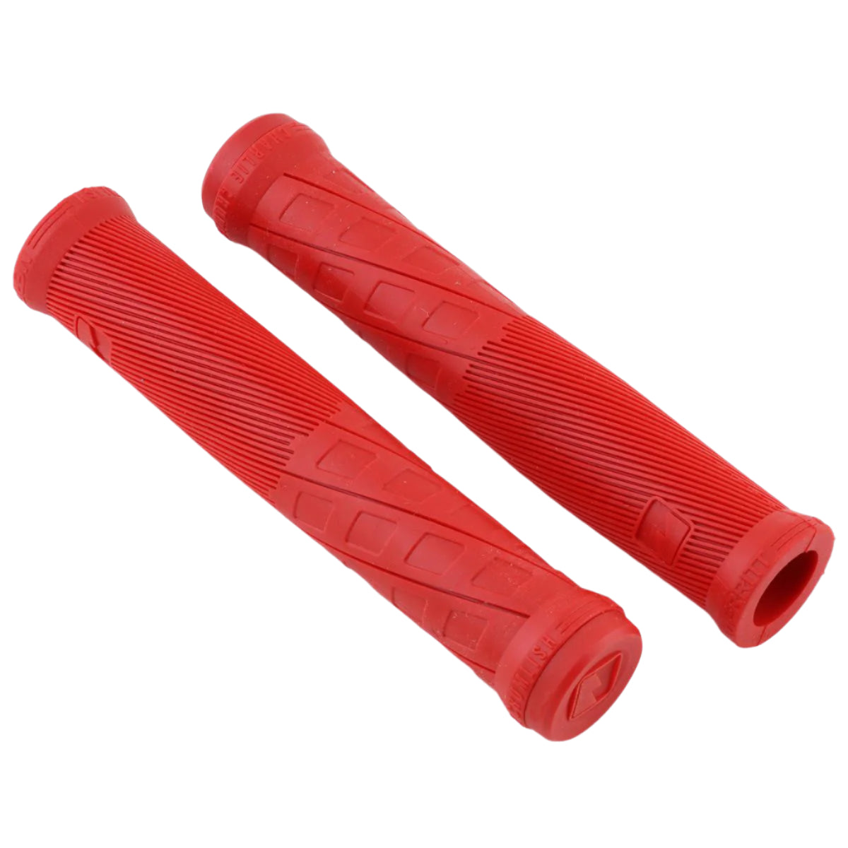 Merritt BMX Cross Check Grips w Bar Ends Flangeless Red